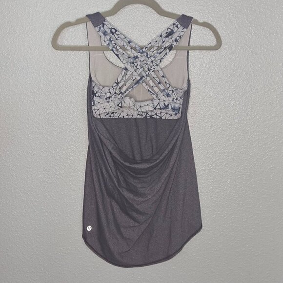 Lululemon Wild Tank - 2 Heathered Deep Navy / Star Crushed Silver Fox Deep Navy - Picture 4 of 6